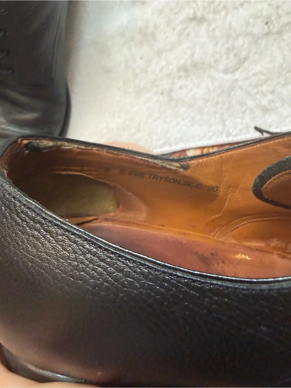 Bally’s Classic Men's Black Leather Derby Shoes